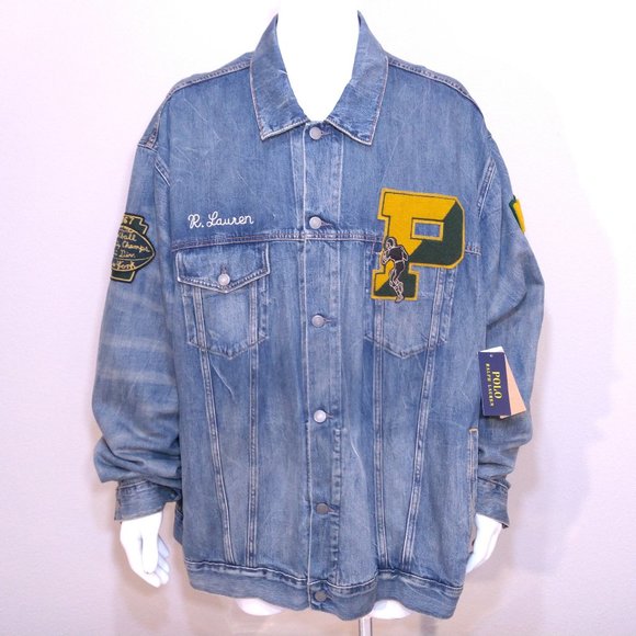 POLO RALPH LAUREN New 3XLT Denim Jean Jacket NWT TAGS XXXL BIG & TALL RL TIGERS - Picture 3 of 16